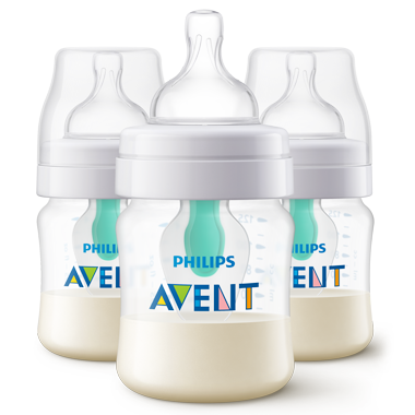 ขวดนมต้านอาการโคลิคจาก Philips Avent พร้อมช่องระบายอากาศ