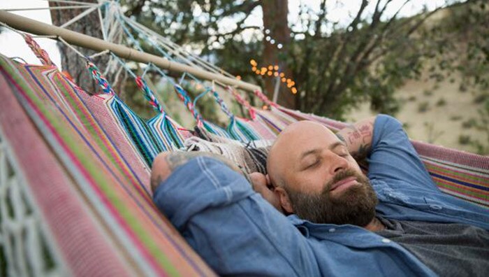 Man enjoying World Sleep day