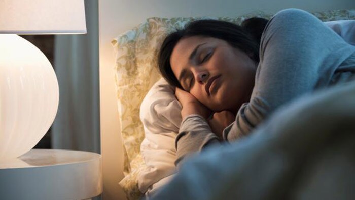 Woman enjoying World Sleep day